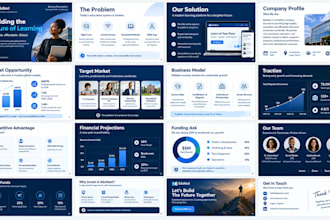 business presentation academics slide deck company profiles fundraising startup