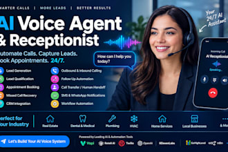 setup ai voice agent for real estate, dental, plumbing and hvac leads generation