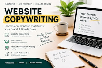 write SEO website copy, b2b content and product descriptions