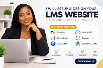 setup moodle, learndash, tutor lms, talentlms, canvas lms wordpress lms website
