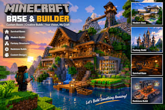 create a custom minecraft skin, texture, art, or build for you