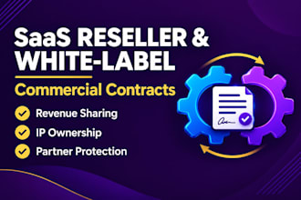 write a saas reseller agreement and white label commercial contract