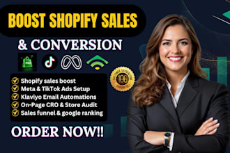 do shopify marketing, sales funnel, and meta ads campaign to boost shopify sales