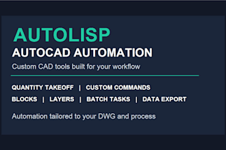 create custom autolisp tools for autocad automation and quantity takeoff