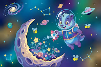 draw cartoon illustration from my hand drawn sketch