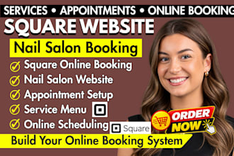 build square nail salon website with booking and appointment setup