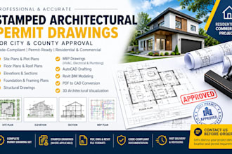 create stamped architectural permit drawings for city approval