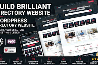 build brilliant directory website business wordpress directory website