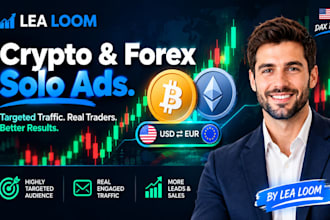 promote your crypto or forex offer with a targeted financial solo ad blast