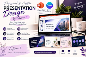 design professional canva presentation and pitch deck