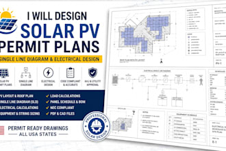create permit ready solar pv plans and electrical sld layouts