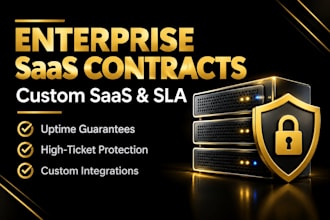 draft an enterprise saas commercial contract with sla