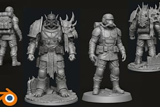 sculpt 3d miniatures, warhammer 40k action figure tabletop stl for 3d printing