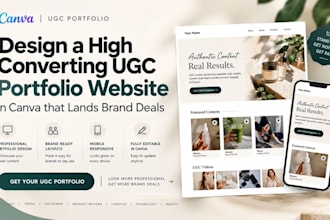 design a high converting ugc portfolio website in canva that lands brand deals