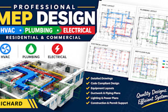 design mep hvac plumbing and electrical plans