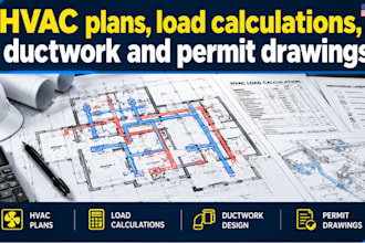 create hvac plans load calculations ductwork and permit drawings