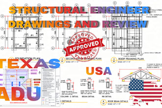 provide USA structural engineer calculation, adu, and review for texas stamp