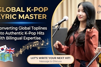 produce a catchy kpop topline song korean lyrics vocal melody for songs