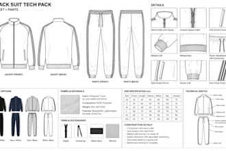 design jogger, sweatpants, cargo, track and activewear tech packs