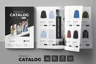 design professional product catalogs, product brochures and sales booklet
