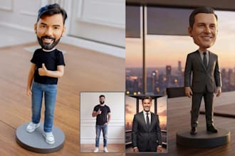 bobblehead figure 3d bobblehead funko pop 3d chibi vectorart printable stl file