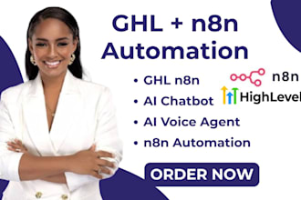 n8n automation, ghl n8n, ai voice agent and ghl ai chatbot setup
