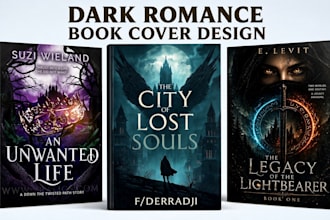 design dark fantasy book cover, urban fantasy and romantasy KDP book covers