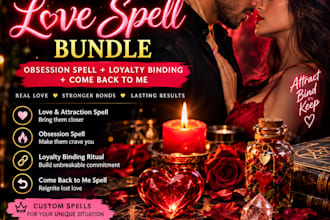 cast a custom love spell, attraction spell, obsession spell and binding ritual