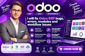 fix odoo erp bugs, errors, modules and workflow issues
