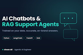 build an ai chatbot or rag customer support agent for you
