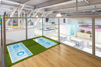 render 3d indoor play center,children recreational facility,kids playground cgi