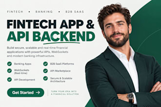 develop fintech banking web app websocket backend b2b saas marketplace plaid api