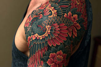 make a traditional japanese irezumi tattoo