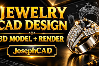 create custom jewelry cad design for 3d printing and manufacturing