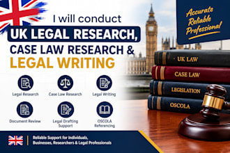 conduct UK legal research case law research and legal writing