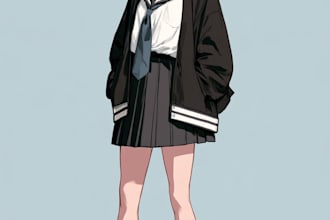 draw an anime character illustration