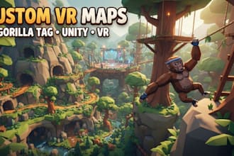 create custom gorilla tag VR maps in unity