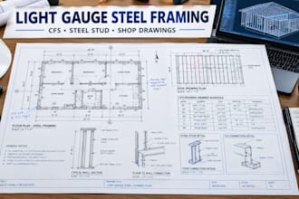 fl, ca, ny, nj, tx, light gauge steel framing, cold formed steel cfs plans