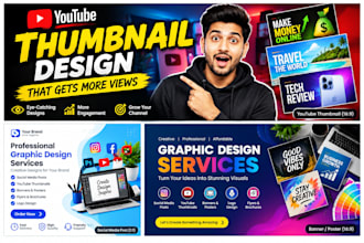 design social media posts and thumbnail poster temple logo