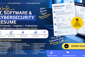 write IT, software and cybersecurity resume