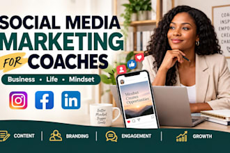 manage social media marketing for business life and mindset coaches