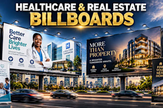 design professional healthcare and real estate billboard ads