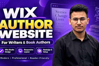 design a wix author website for writers and book authors