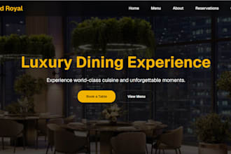 build a restaurant website with online booking and admin dashboard