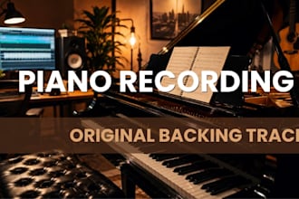 record  piano backing track accompaniment for singers and vocals