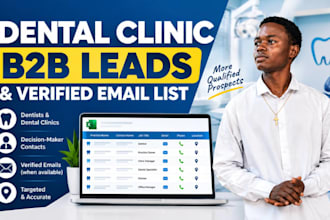 provide dental clinic b2b lead and verified dentist  list