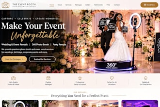 create a wedding website 360 photo booth website party and event rental website