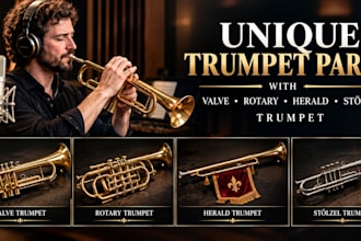 record unique trumpet parts with valve rotary herald and stolzel trumpet