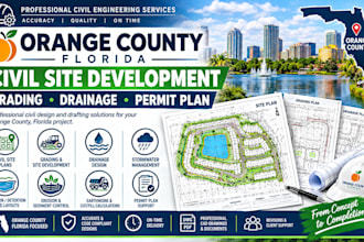 design orange county florida civil site development grading drainage permit plan