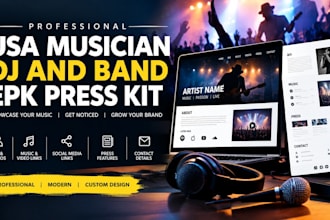 design USA musician dj and band epk press kit